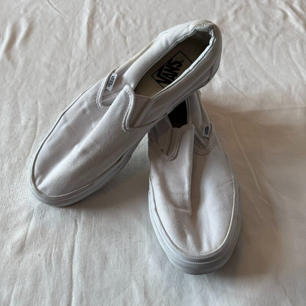 Vans White Slip On Sneaker